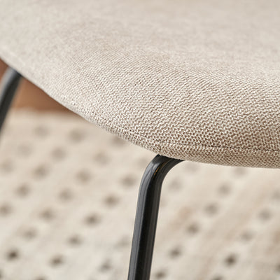 Gia Natural Chenille Lounging Chair and Footstool