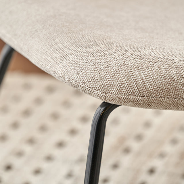 Gia Natural Chenille Lounging Chair and Footstool