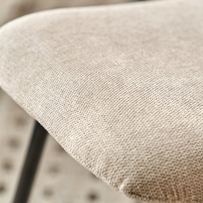 Gia Natural Chenille Lounging Chair and Footstool