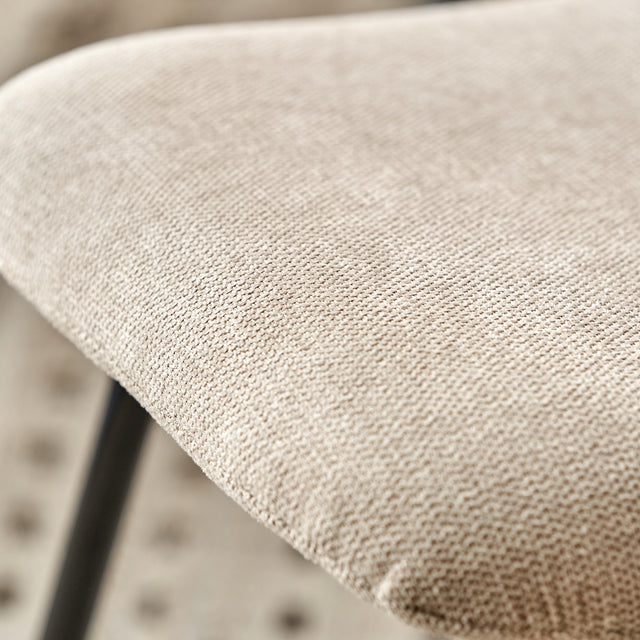 Gia Natural Chenille Lounging Chair and Footstool