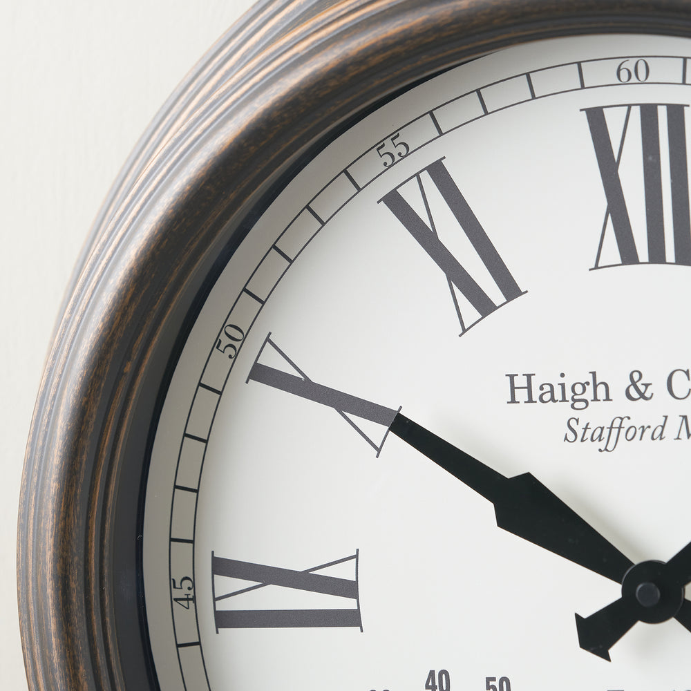 Berkley Antique Bronze Indoor Outdoor Wall Clock