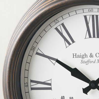 Berkley Antique Bronze Indoor Outdoor Wall Clock