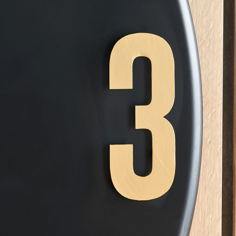 Fulton Black and Gold Retro Wall Clock