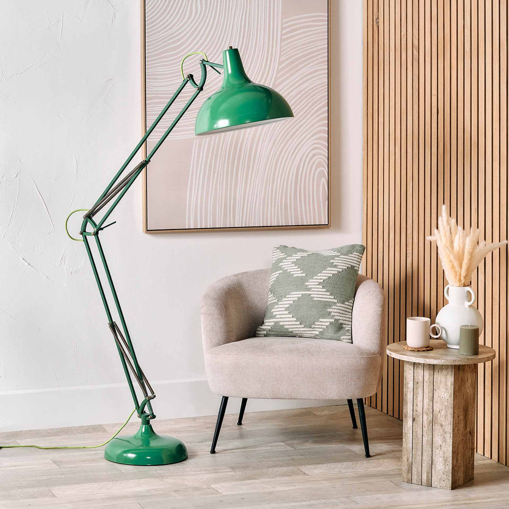 Designers Guild Tortona Emerald Green Task Floor Lamp | Lighting