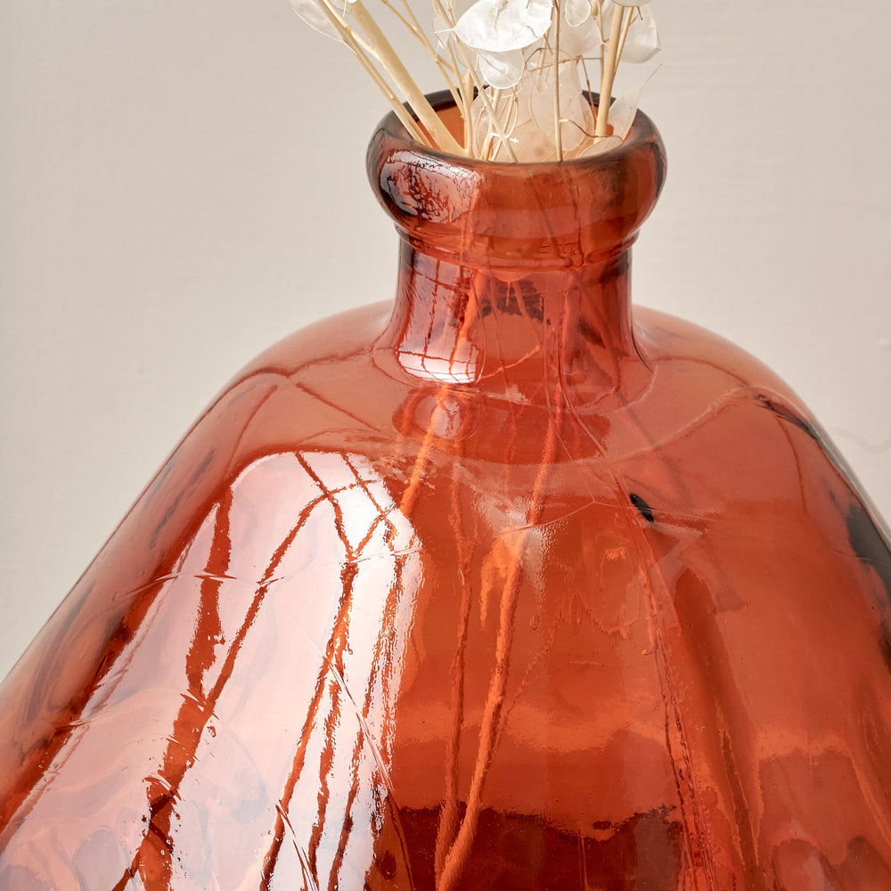 Orange Organic Shaped Recycled Glass Vase