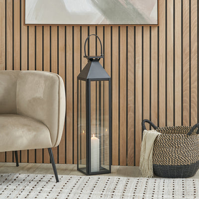 Ernsley Black Medium Tall Lantern
