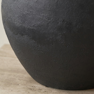 Dara Black Fibrestone Vase