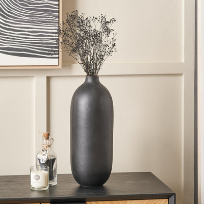 Anton Black Bullet Vase Tall
