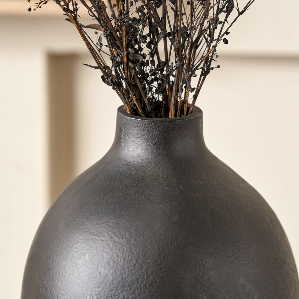 Anton Black Bullet Vase Tall
