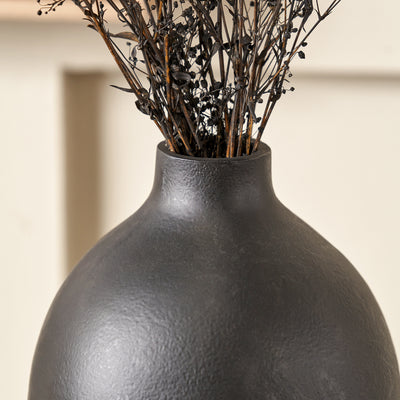 Anton Black Bullet Vase Tall