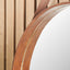 Otto Vintage Brown Leather Frame Round Wall Mirror