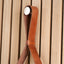 Otto Vintage Brown Leather Frame Round Wall Mirror