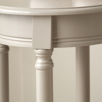 Cleveland Putty Pine Wood Round Accent Table