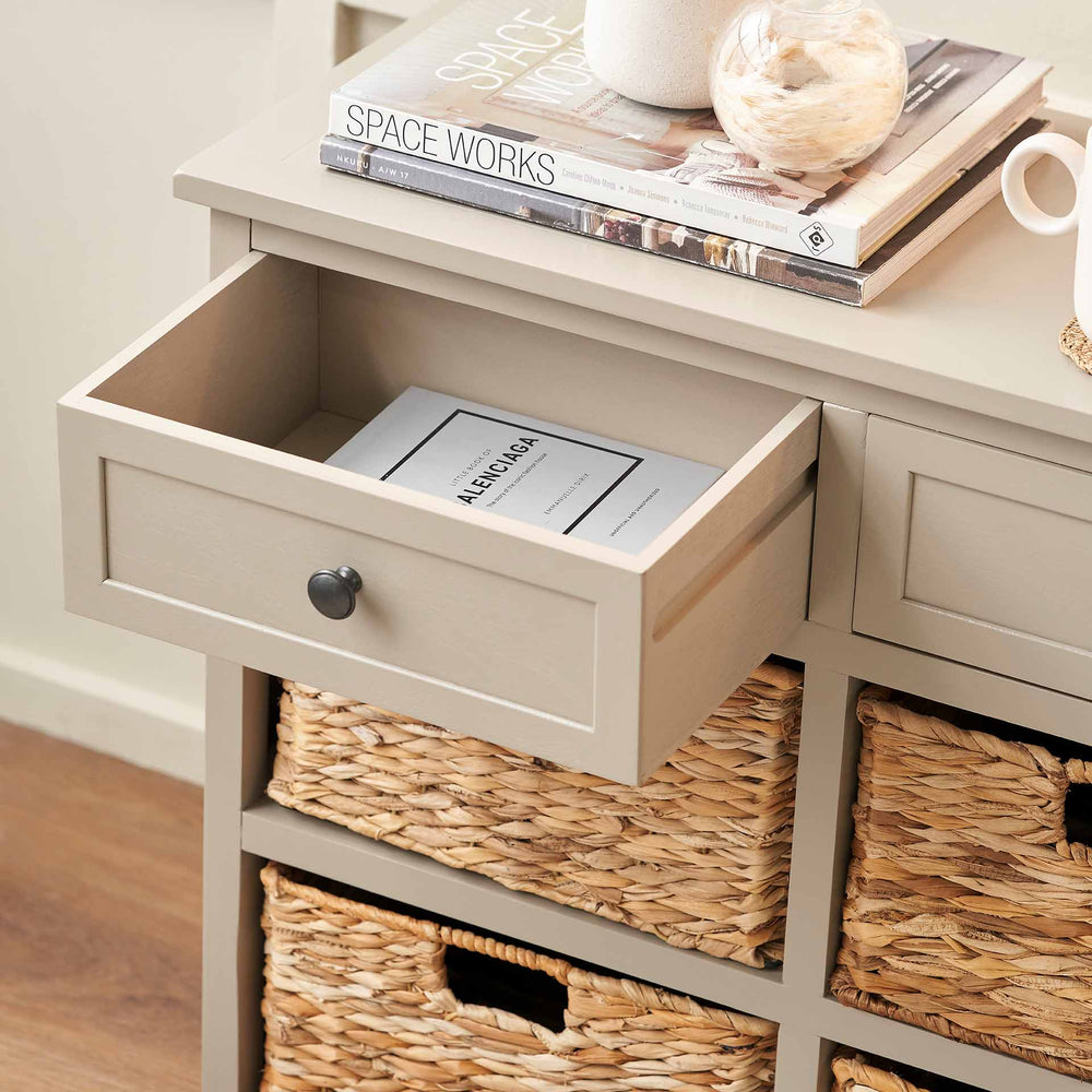 Hartland Pine Wood and Banana Leaf Living Room Furniture Set