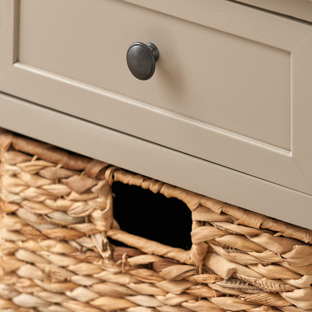 Hartland Putty Pine Wood and Banana Leaf Hallway Unit