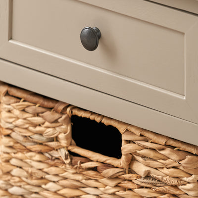 Hartland Putty Pine Wood and Banana Leaf Hallway Unit