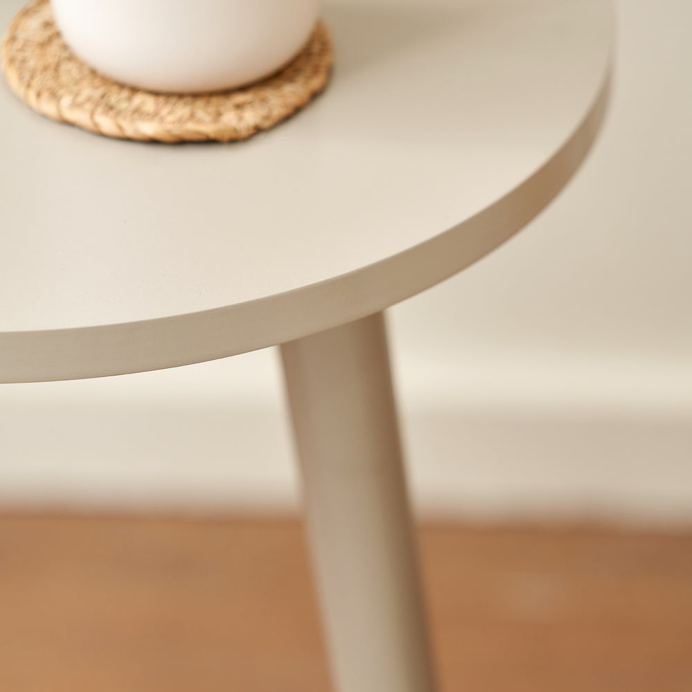 Hartland Putty Pine Wood Side Table