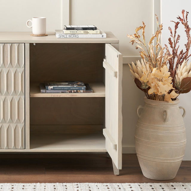 Pai Light Grey Mango Wood Sideboard