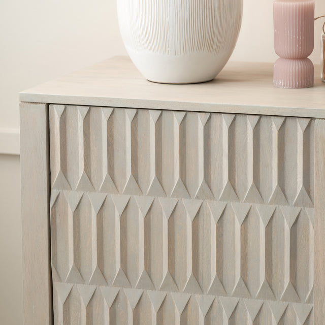 Pai Light Grey Mango Wood Sideboard