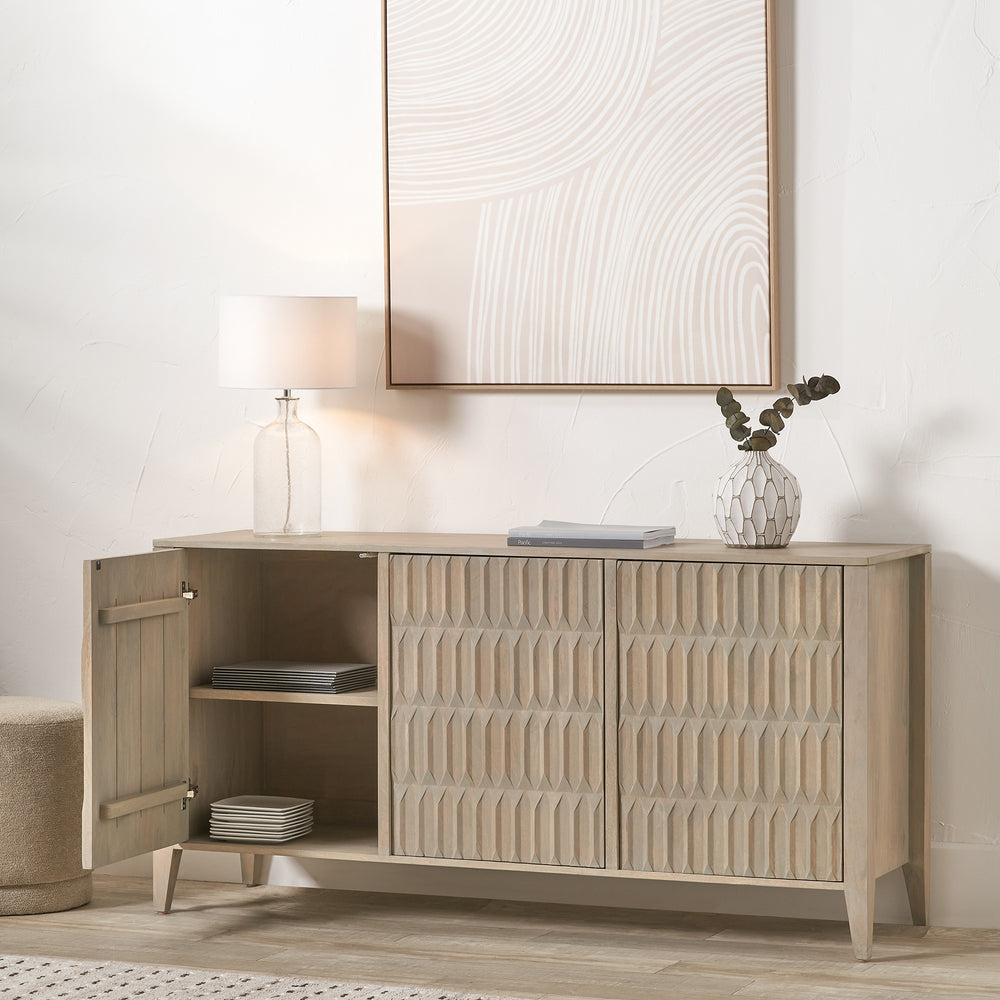Pai Light Grey Mango Wood Sideboard