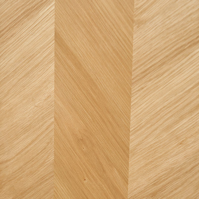 Rhylie Black and Natural Chevron Oak Wood Bar Cabinet