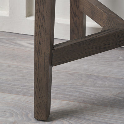 Reya Dark Brown Ribbed Oak Wood Unit