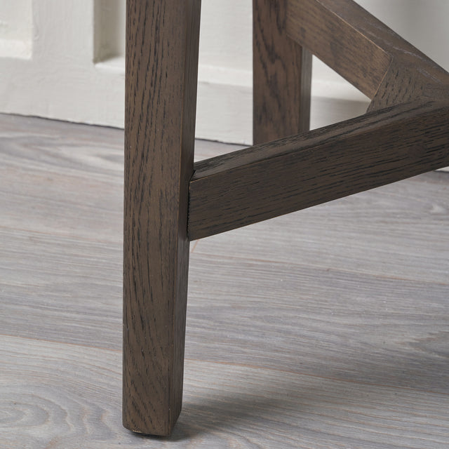 Reya Dark Brown Ribbed Oak Wood Unit