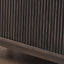 Reya Dark Brown Ribbed Oak Wood Sideboard