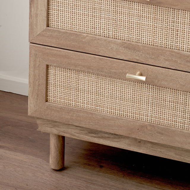 Hendrix Natural Rattan 6 Drawer Unit