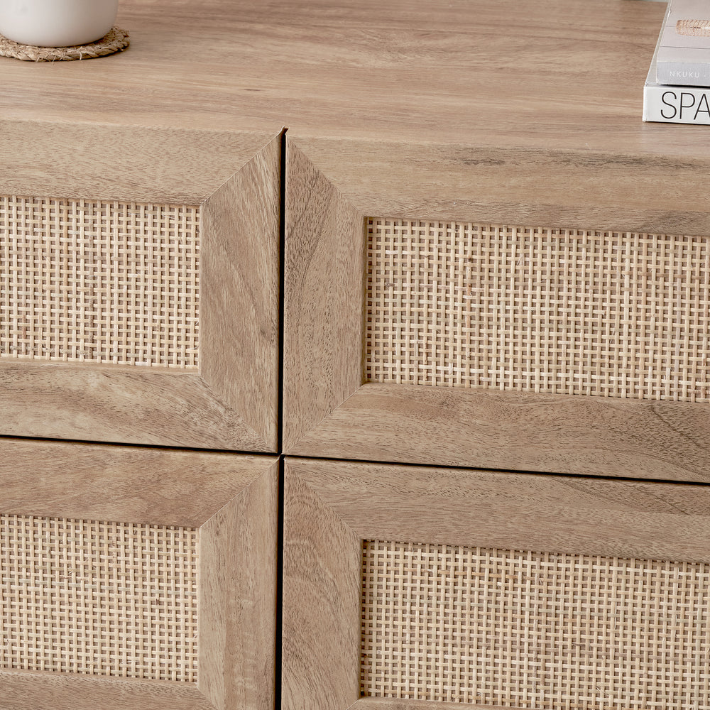 Hendrix Natural Rattan 6 Drawer Unit