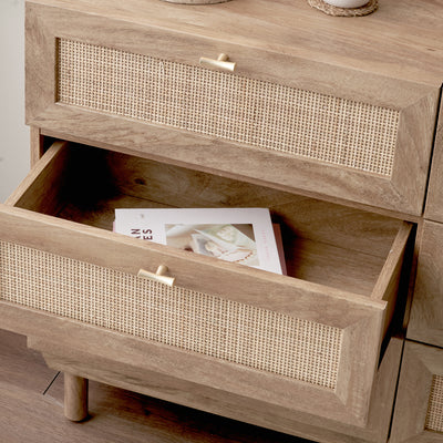 Hendrix Natural Rattan 6 Drawer Unit