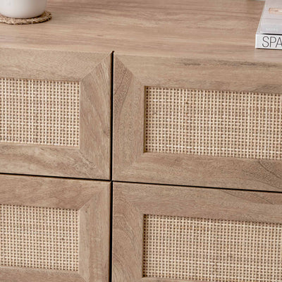 Hendrix Natural Rattan Bedroom Furniture Set