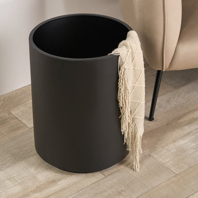 Reed Natural Marble Effect Storage Side Table