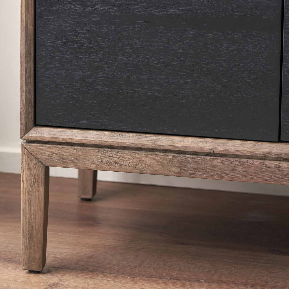 Giovanna Black and Natural Wood Dining Room Furniture Set