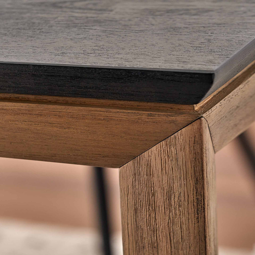 Giovanna Black and Natural Wood Dining Room Furniture Set