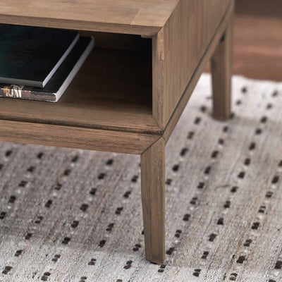 Giovanna Black and Natural Wood Living Room Furniture Set