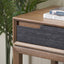 Giovanna Black and Natural Acacia Wood Console Table