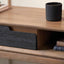 Giovanna Black and Natural Acacia Wood Console Table