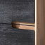 Giovanna Black and Natural Acacia Wood  Shelf Cabinet