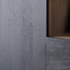 Giovanna Black and Natural Acacia Wood  Shelf Cabinet