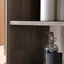 Giovanna Black and Natural Acacia Wood Shelf Unit