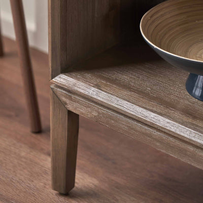 Giovanna Black and Natural Wood Living Room Furniture Set