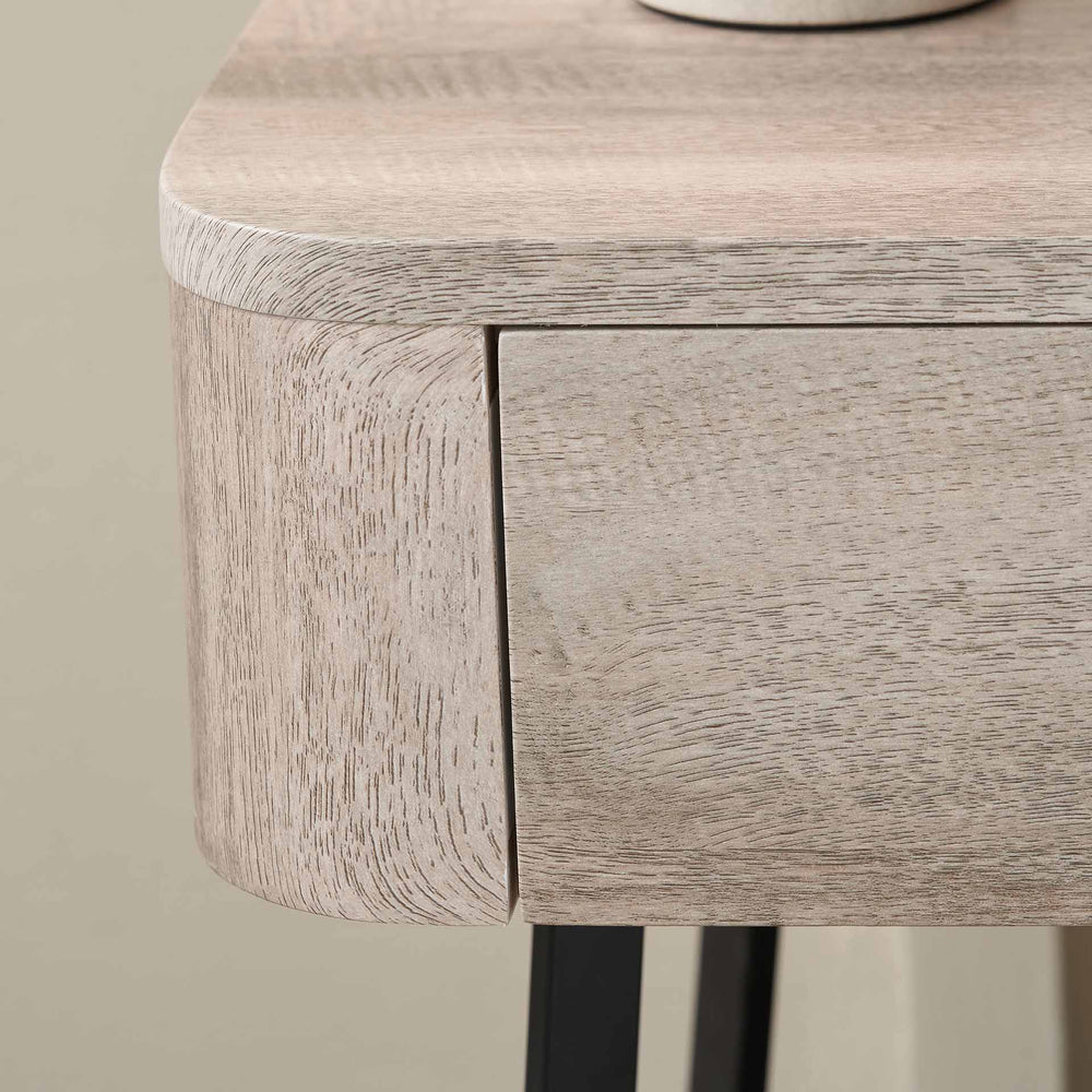 Newark Grey Oak Veneer Bedside Table Set Of 2