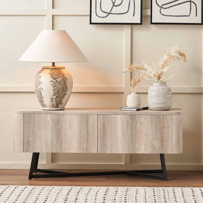 Newark Grey Oak Veneer Low Unit
