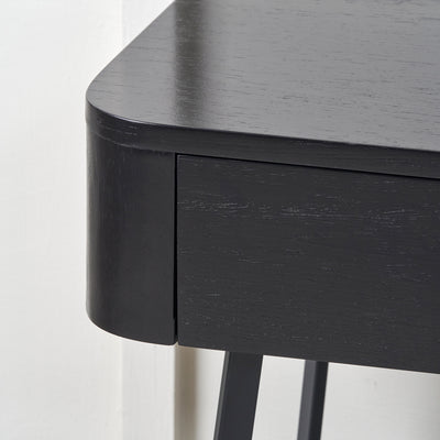 Newark Black Ash Veneer Bedside Table Set Of 2