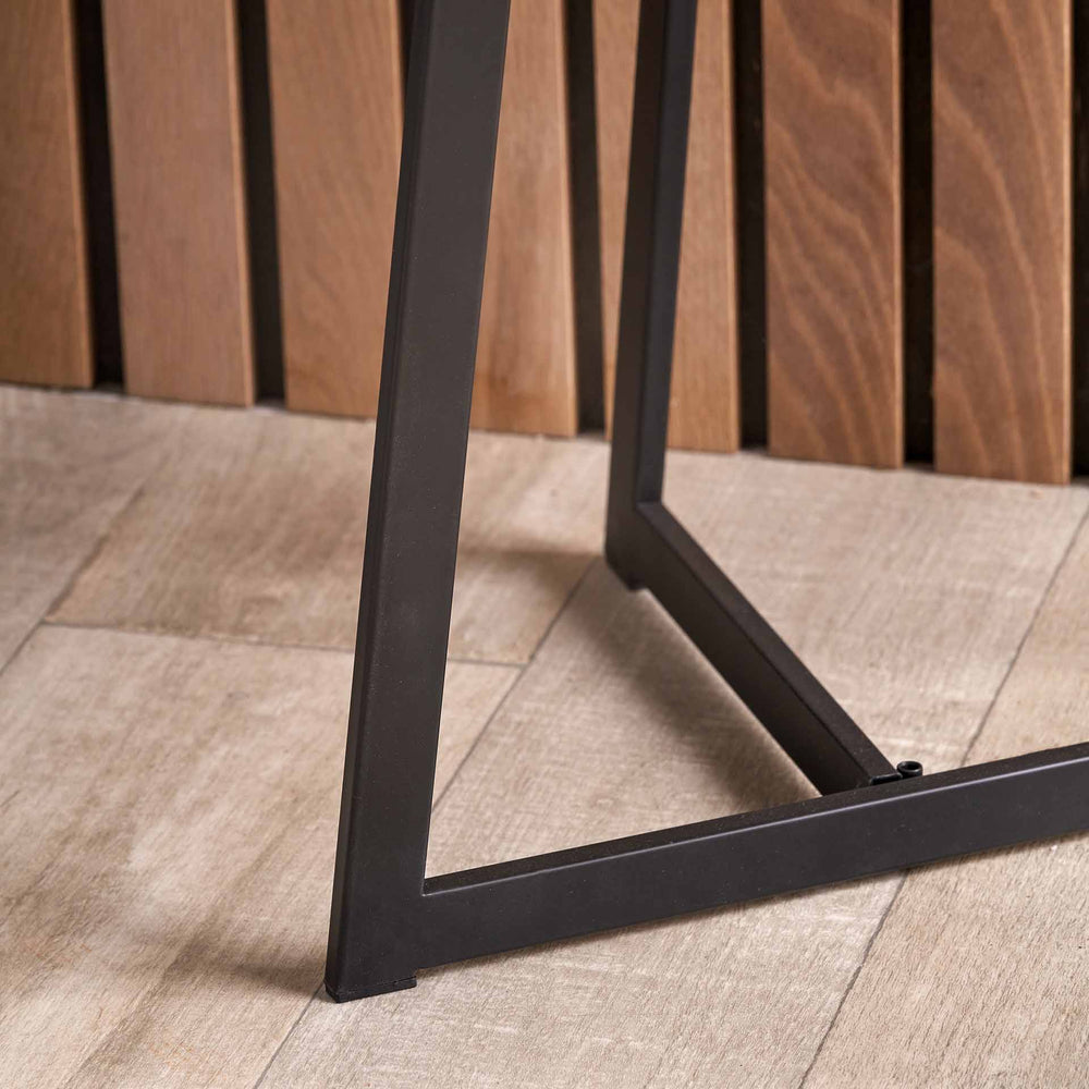Newark Black Ash Veneer Bedside Table Set Of 2