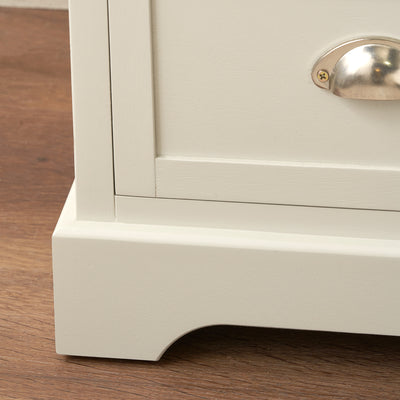Stockton Linen Wood 3 Drawer Unit