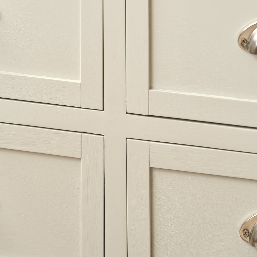 Stockton Linen Wood 6 Drawer Unit