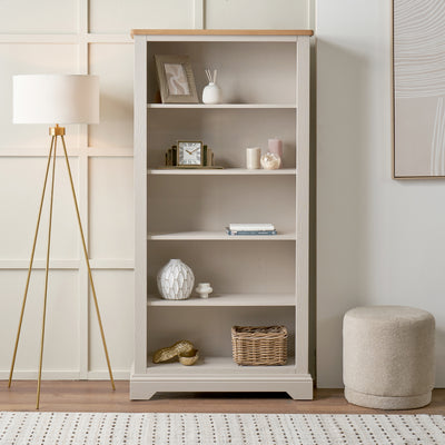 Stanton Oak and Parchment Wood Shelf Unit