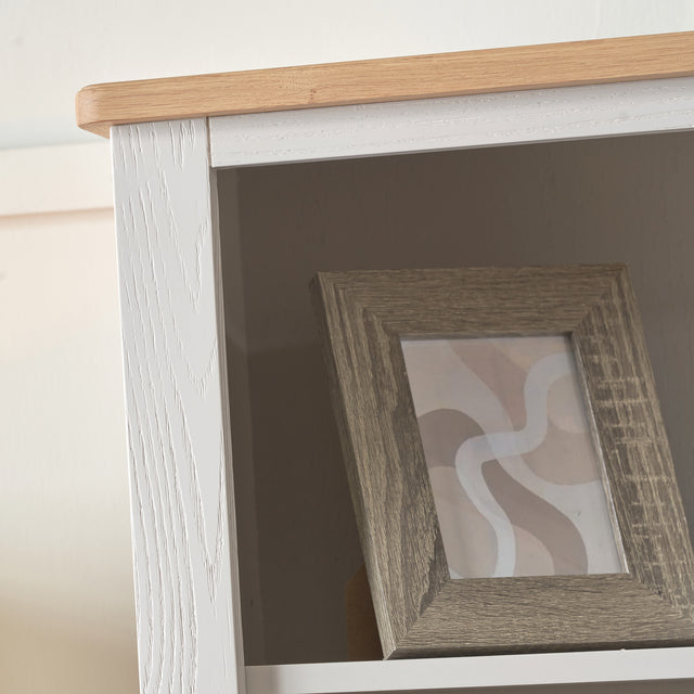 Stanton Oak and Parchment Wood Shelf Unit